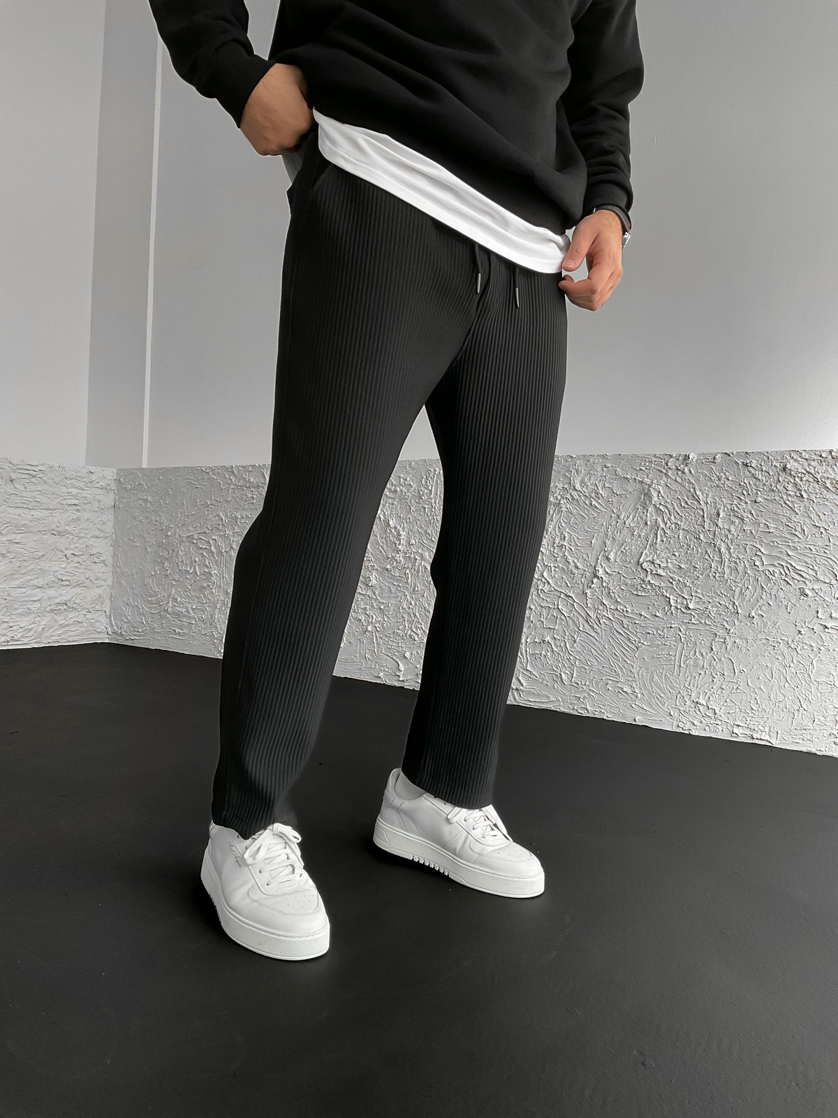 Siyah Fitilli Basic Pantolon RC-4287