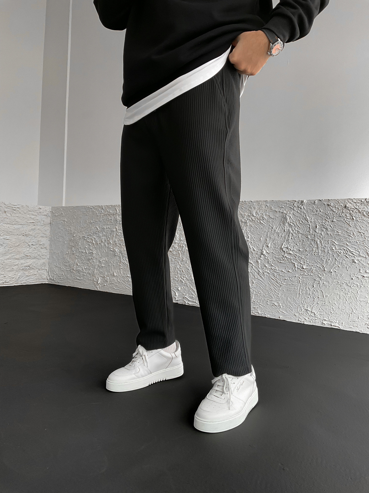 Siyah Fitilli Basic Pantolon RC-4287