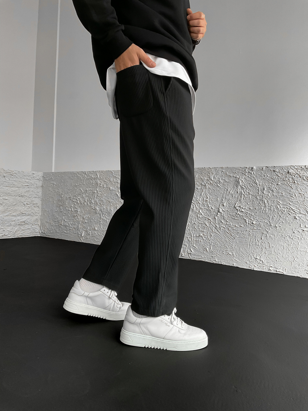 Siyah Fitilli Basic Pantolon RC-4287