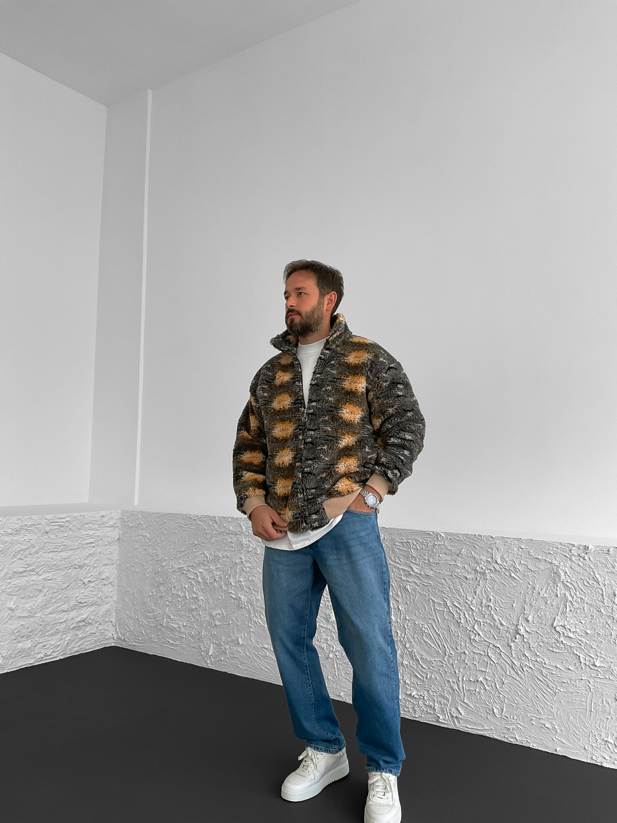 Açık Kahve Peluş Ceket SW-4288