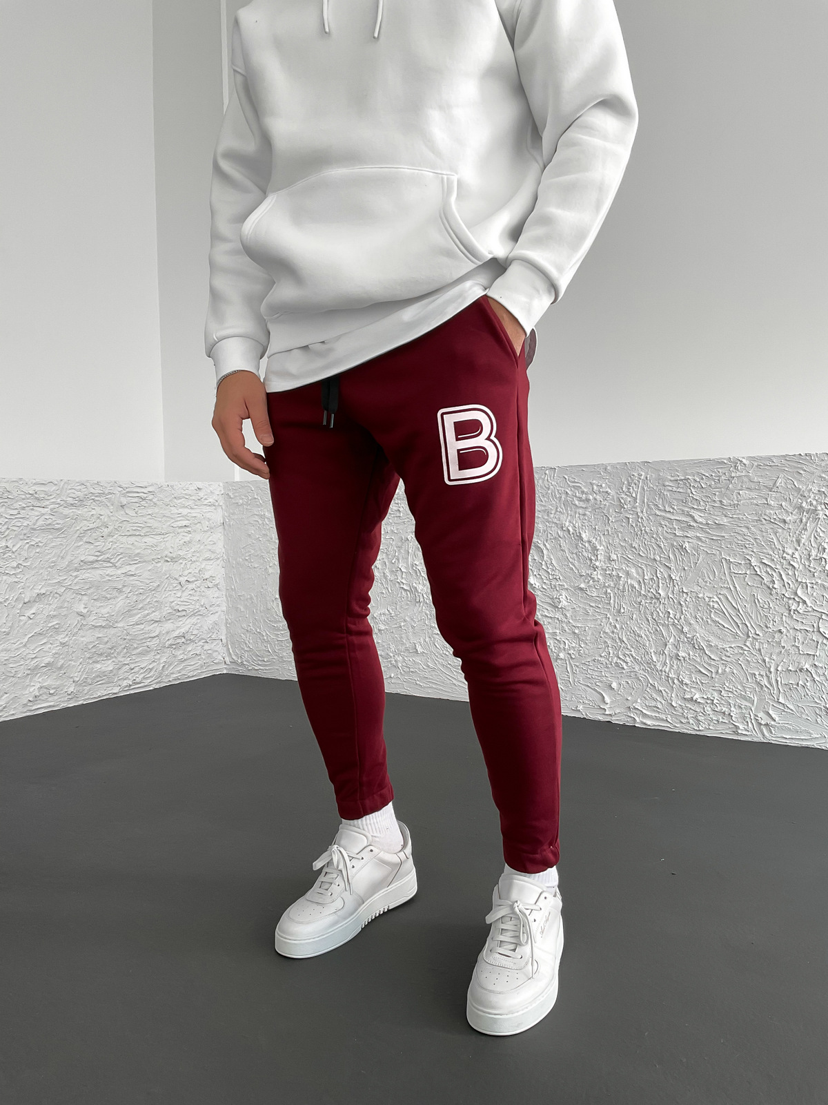 Bordo B Baskılı Eşofman BY-1257