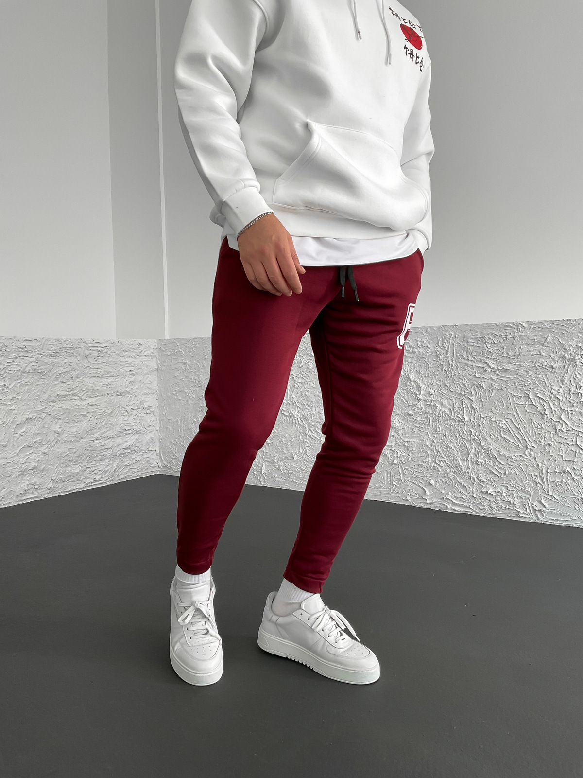 Bordo B Baskılı Eşofman BY-1257