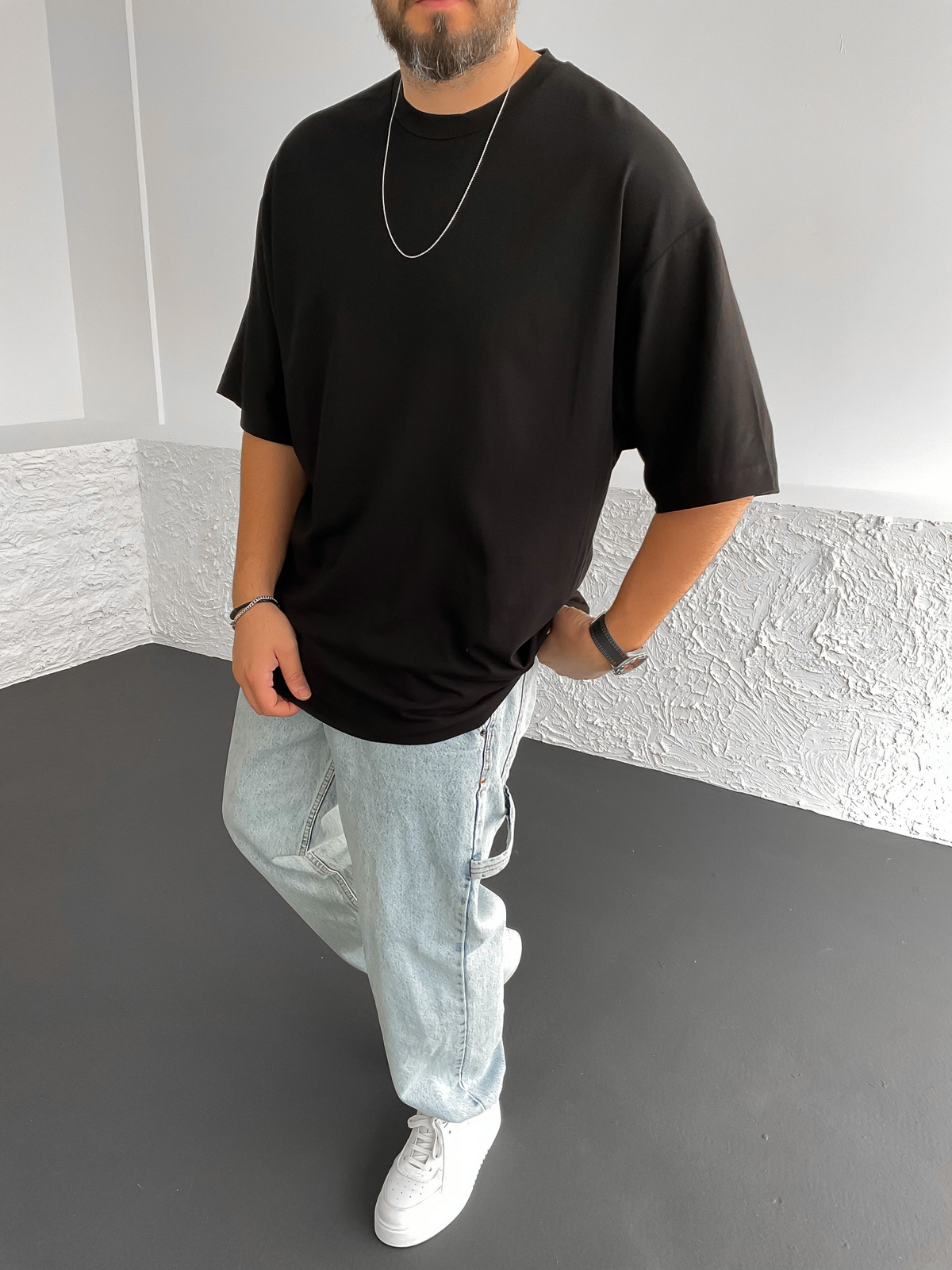 Siyah Oversize T-Shirt BS-004