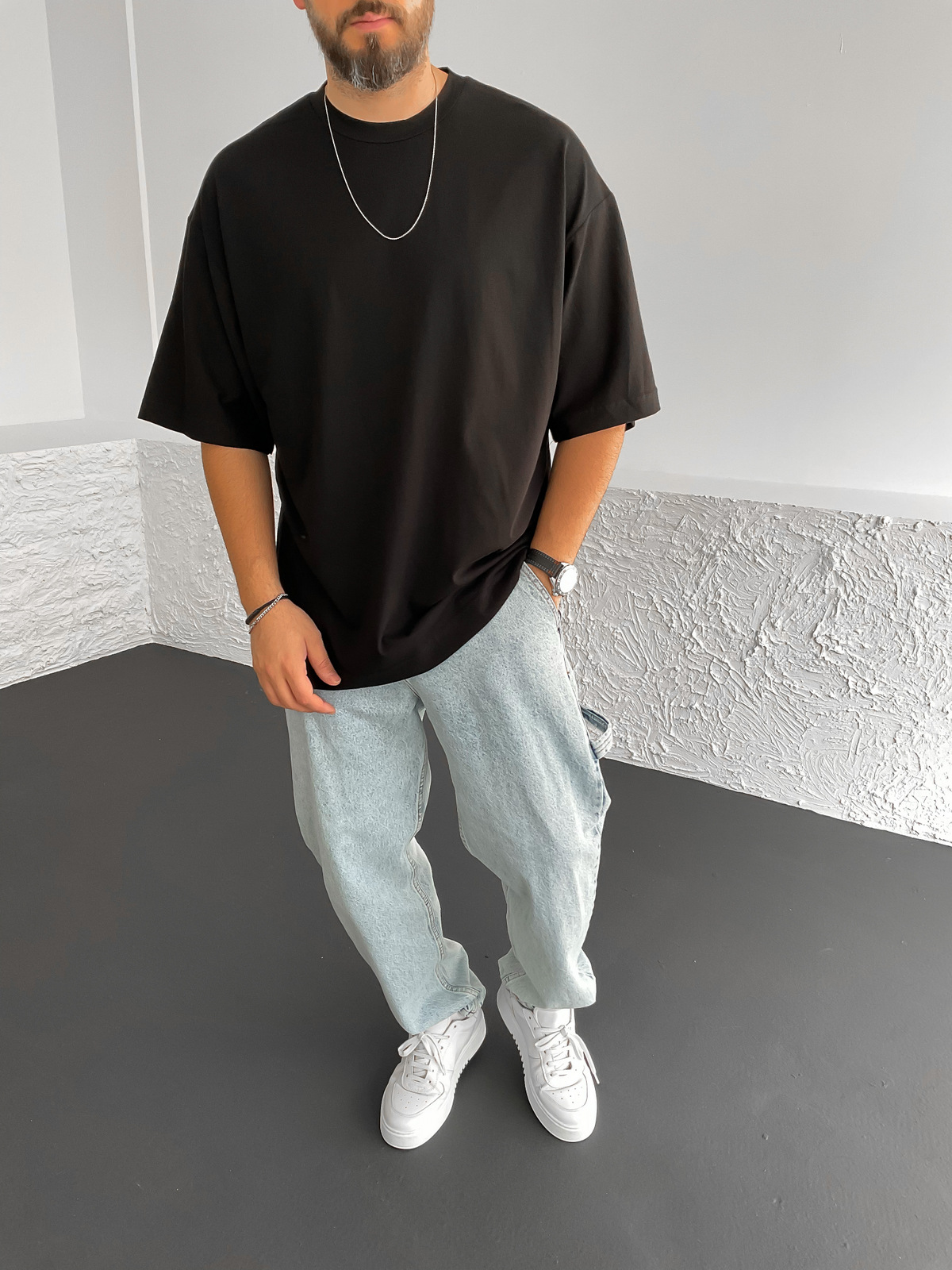 Siyah Oversize T-Shirt BS-004