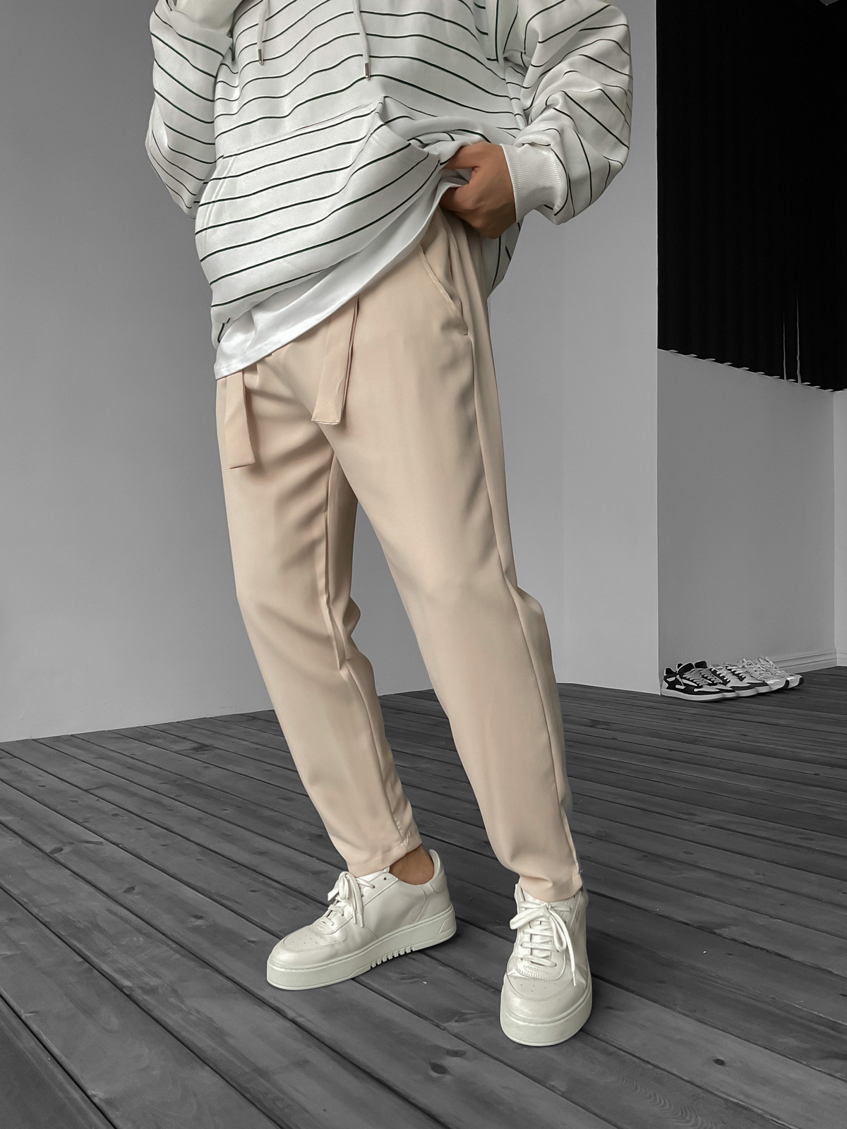 Bej Kuşaklı Pantolon DP-1001