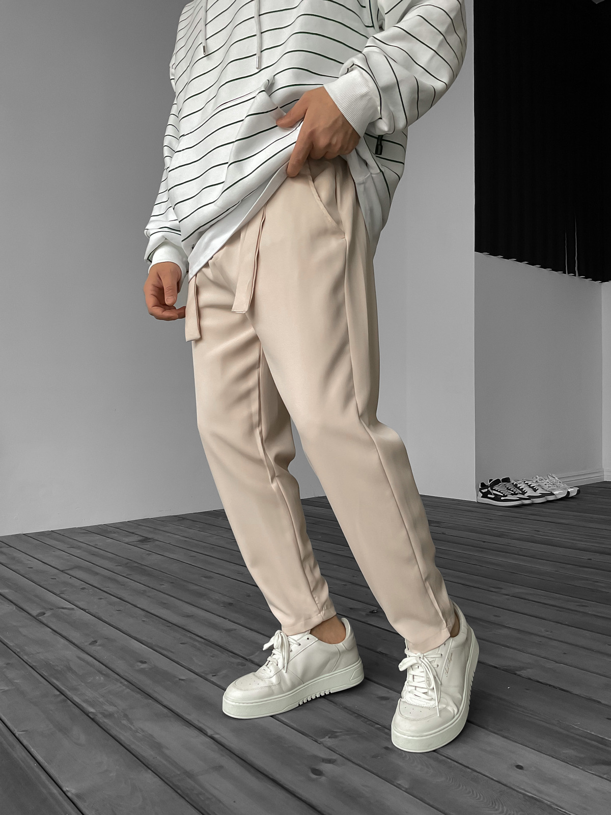 Bej Kuşaklı Pantolon DP-1001
