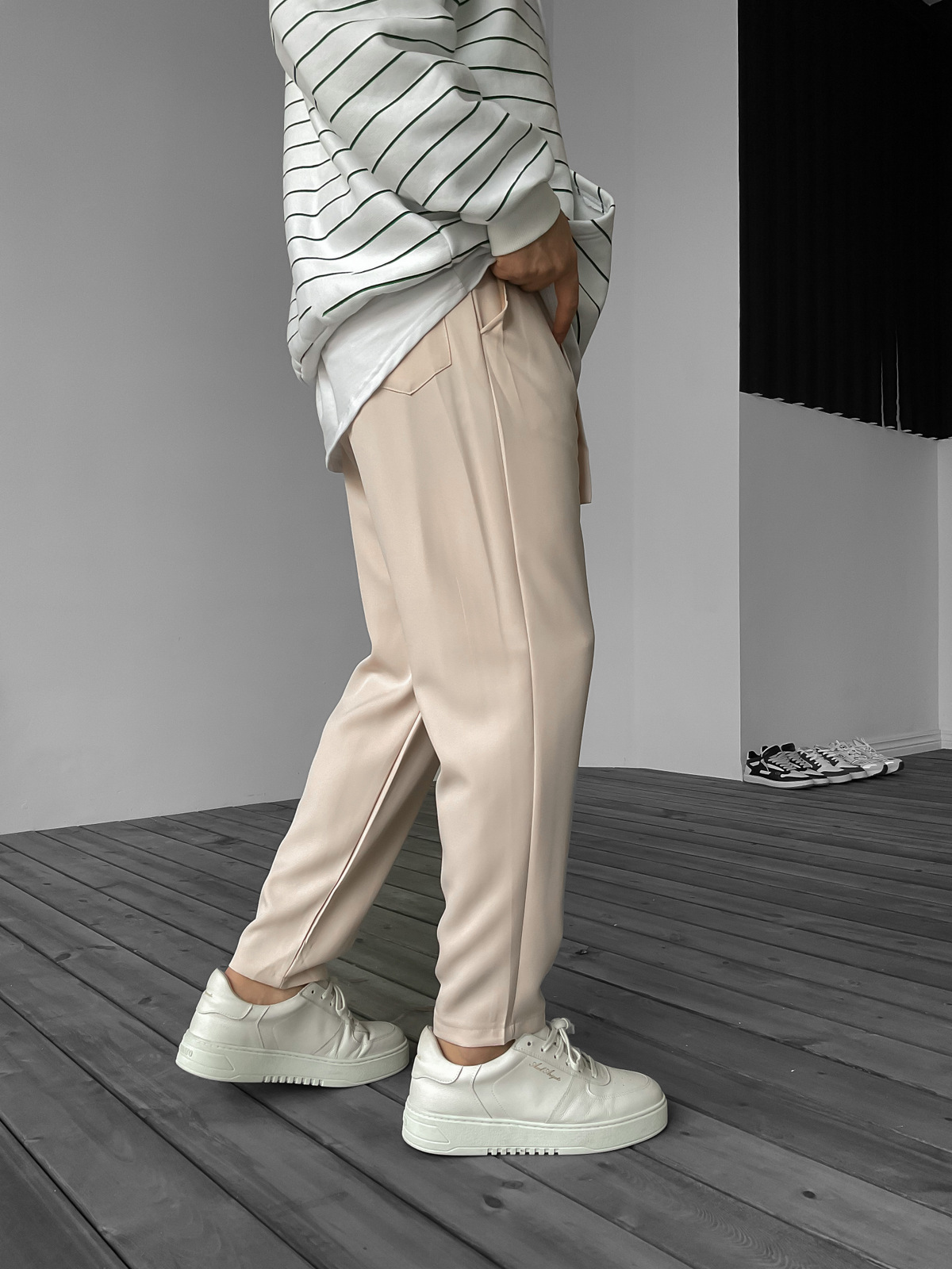 Bej Kuşaklı Pantolon DP-1001