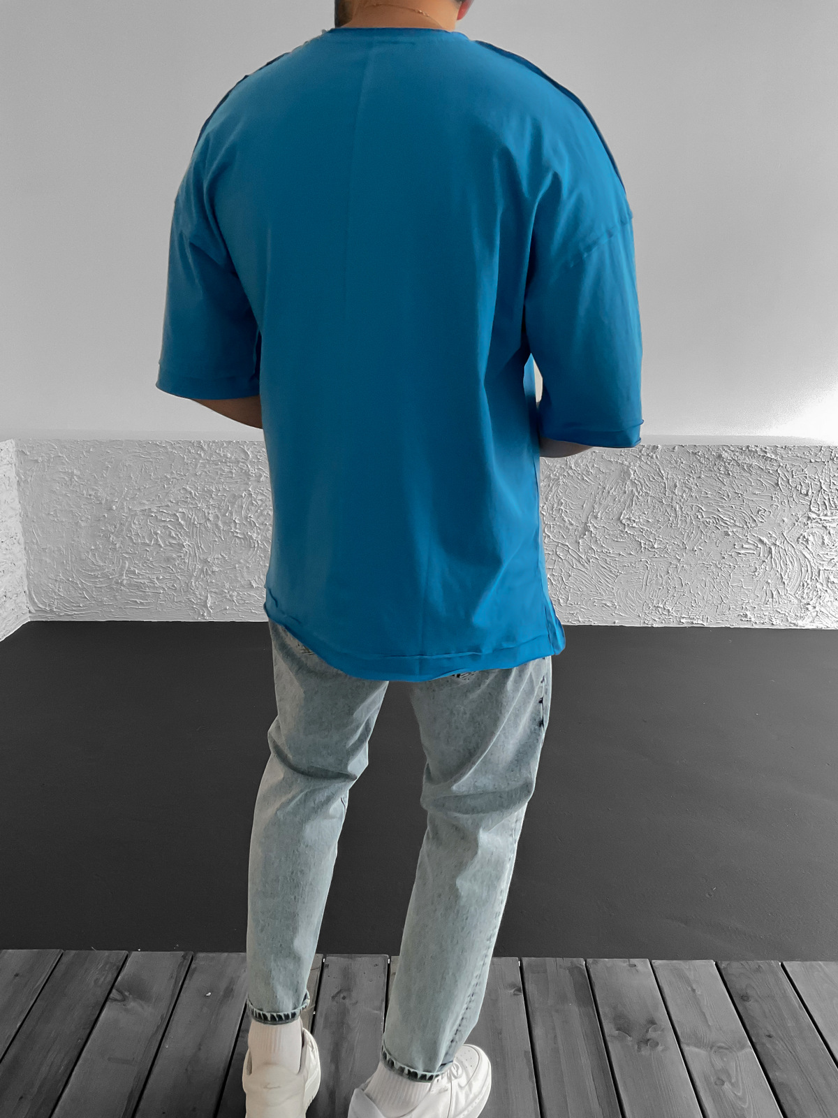 Mavi Influence Baskılı Oversize T-Shirt B-1069