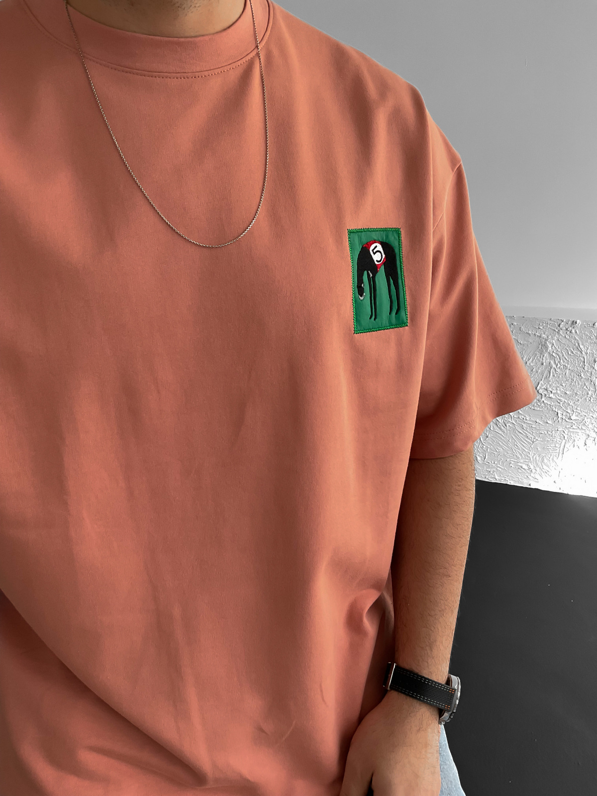 Pudra Patchli Oversize T-Shirt BS-018
