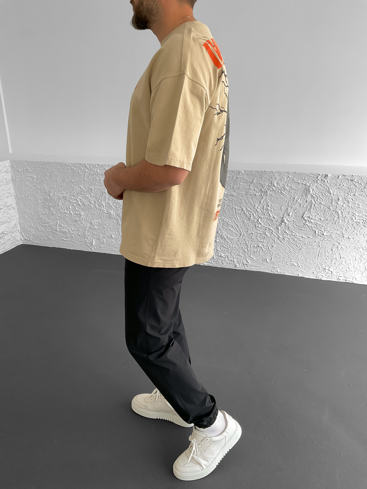 Bej Immortal Oversize T-Shirt  RL-22041
