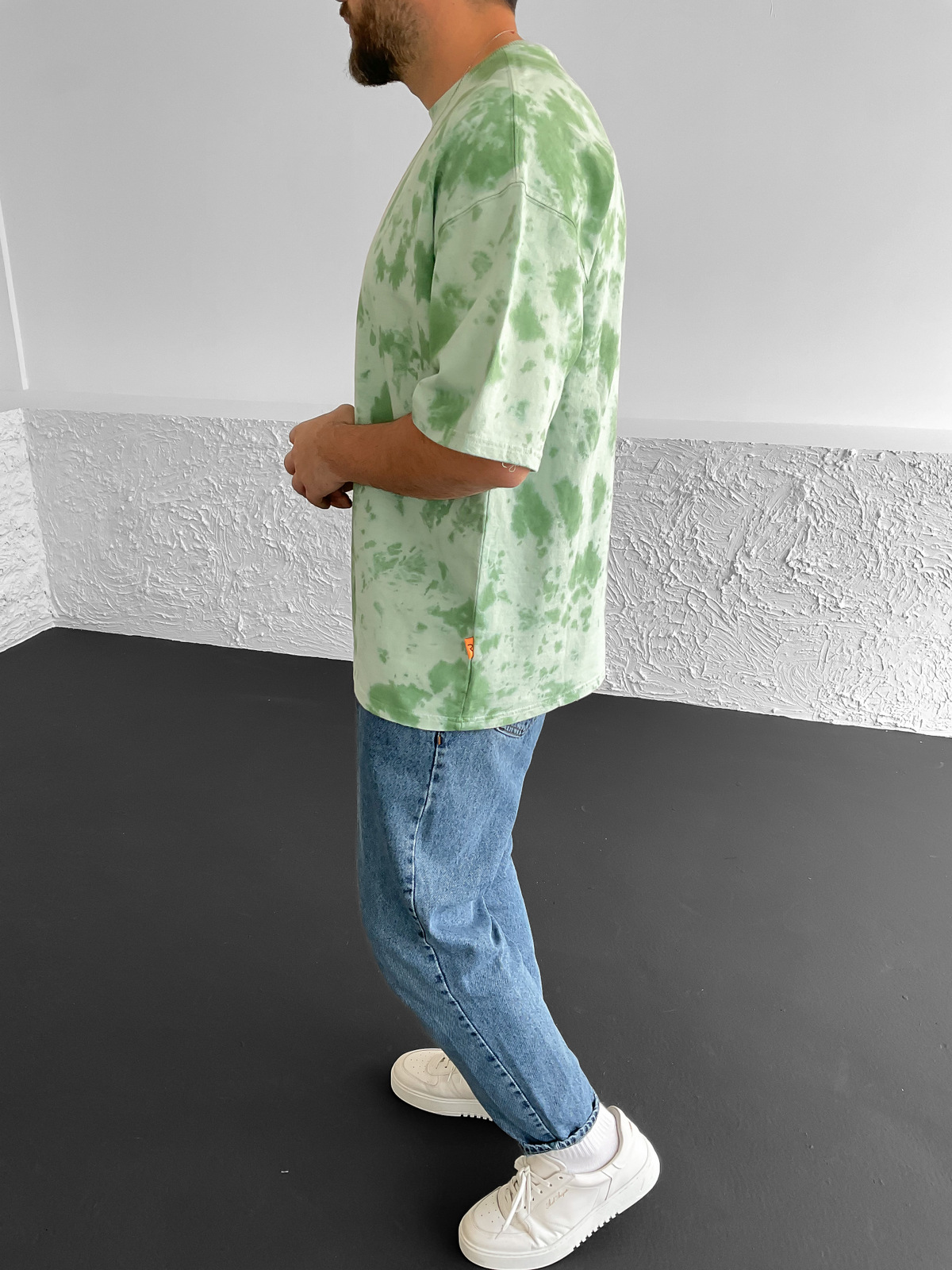 Yeşil Batik Oversize T-Shirt  RL-22035