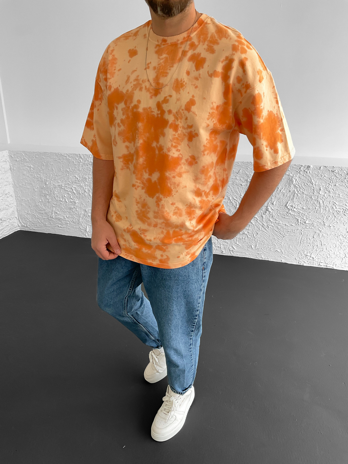 Turuncu Batik Oversize T-Shirt  RL-22035
