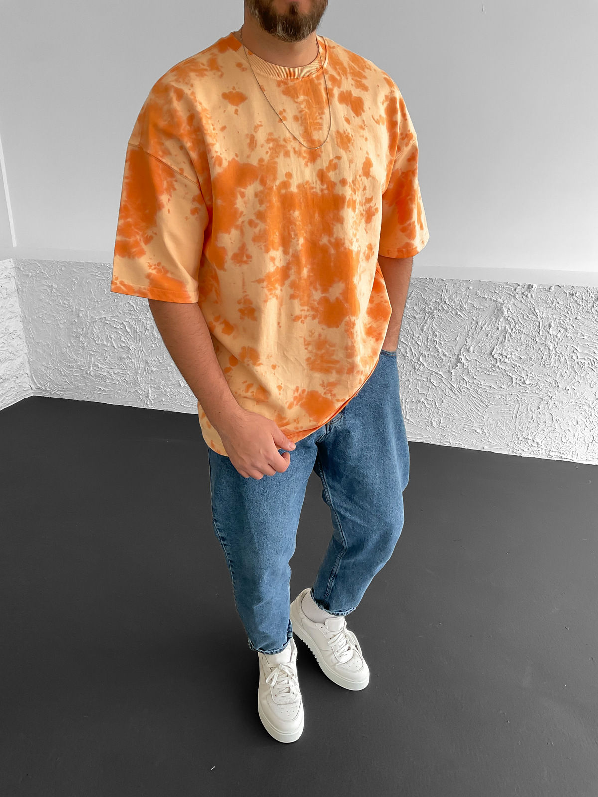 Turuncu Batik Oversize T-Shirt  RL-22035