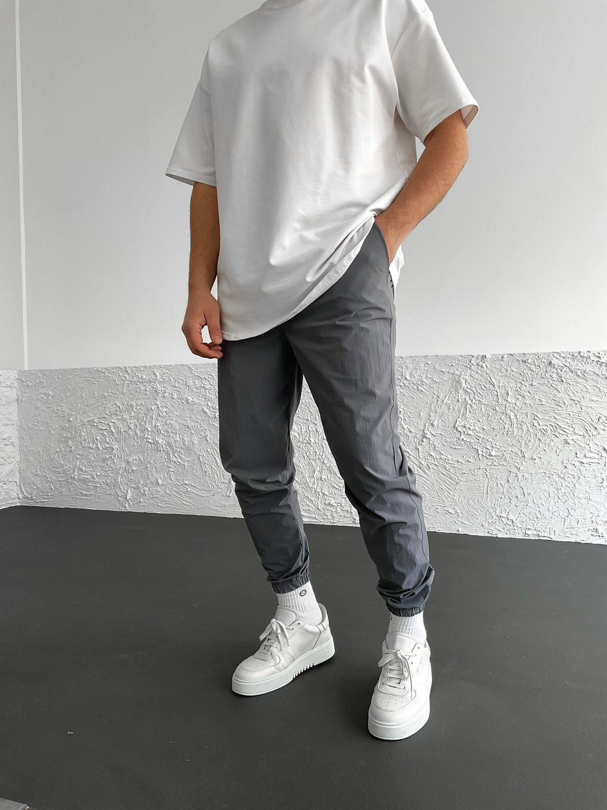 Füme Lastikli Paraşüt Kumaş Jogger K-2002