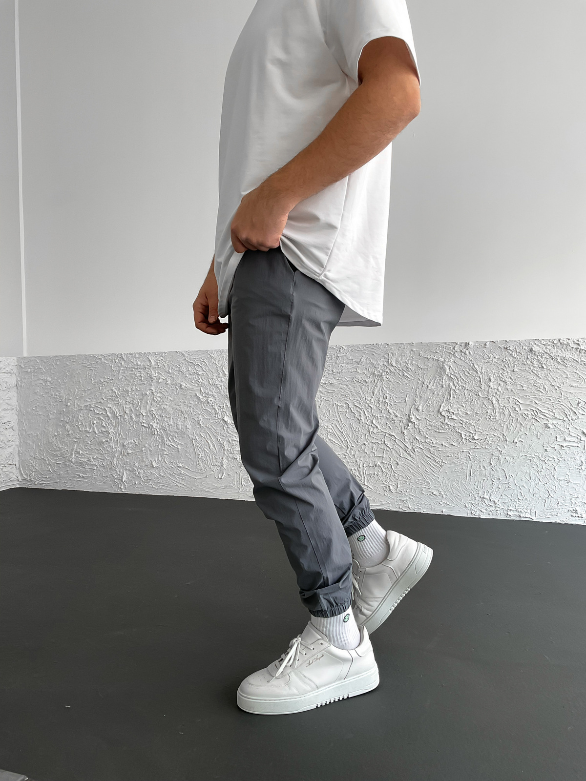 Füme Lastikli Paraşüt Kumaş Jogger K-2002
