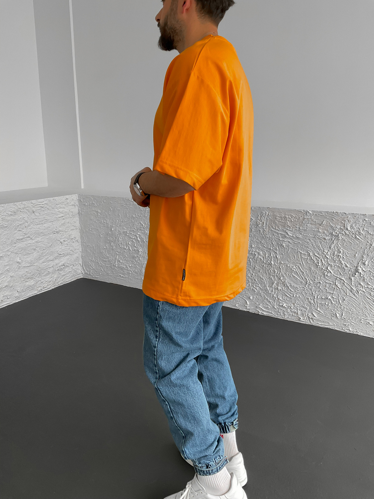 Turuncu Kalın Basic Oversize T-Shirt BS-020