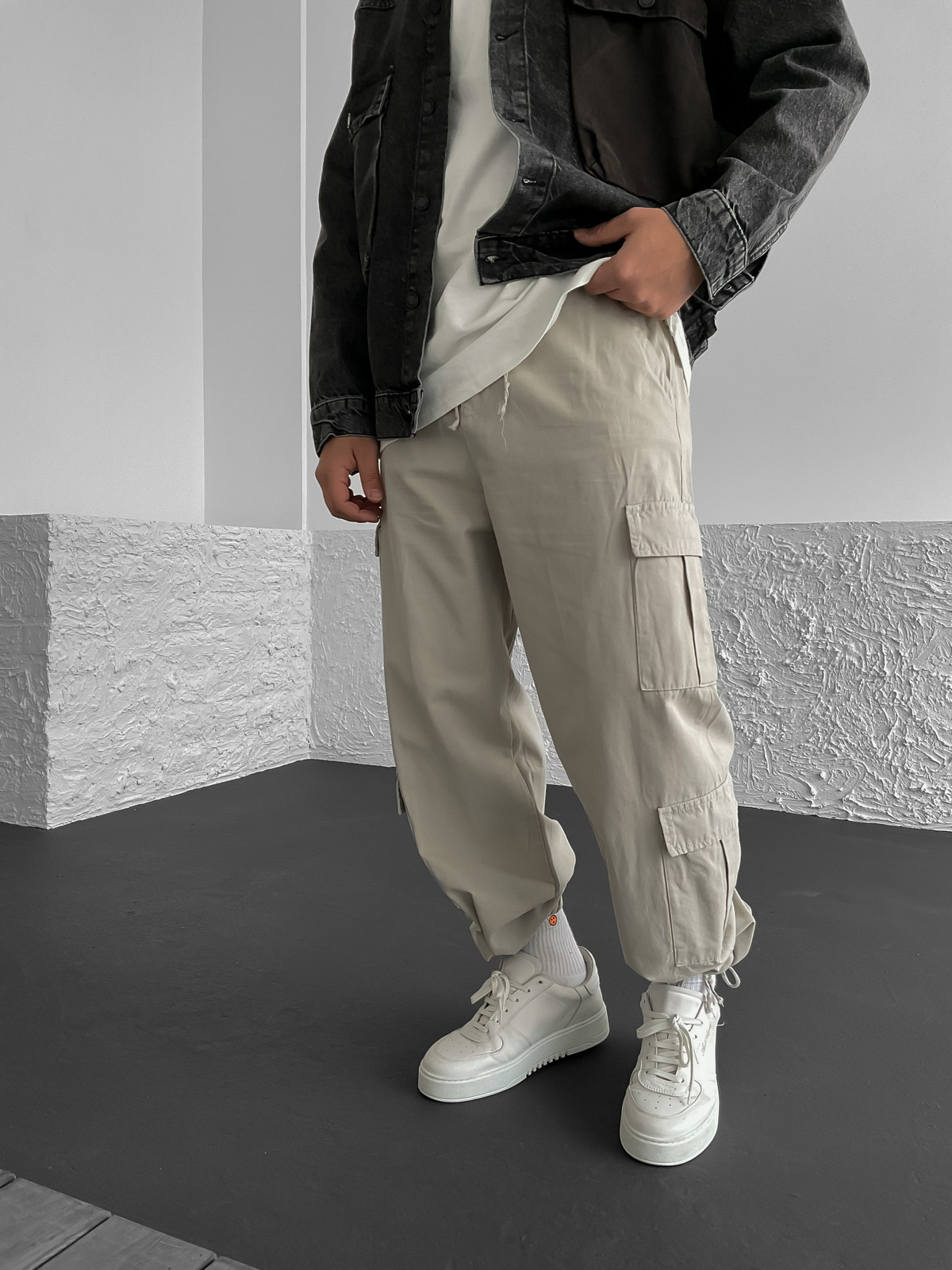 Taş Çift Kargo Cepli Baggy Pantolon DF-DB03