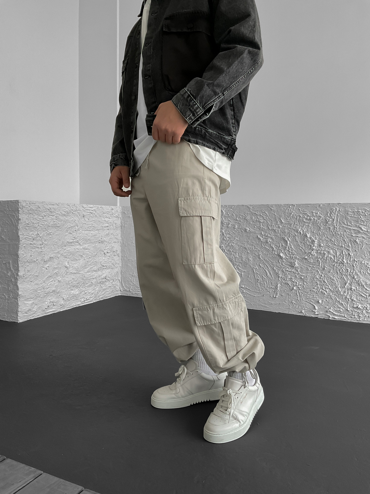 Taş Çift Kargo Cepli Baggy Pantolon DF-DB03