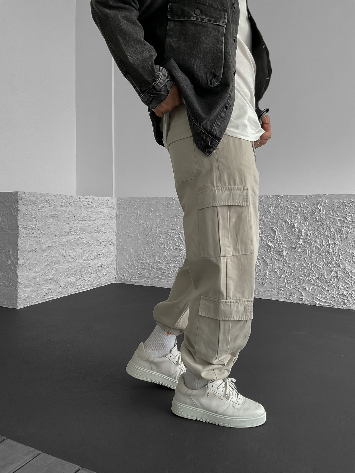 Taş Çift Kargo Cepli Baggy Pantolon DF-DB03