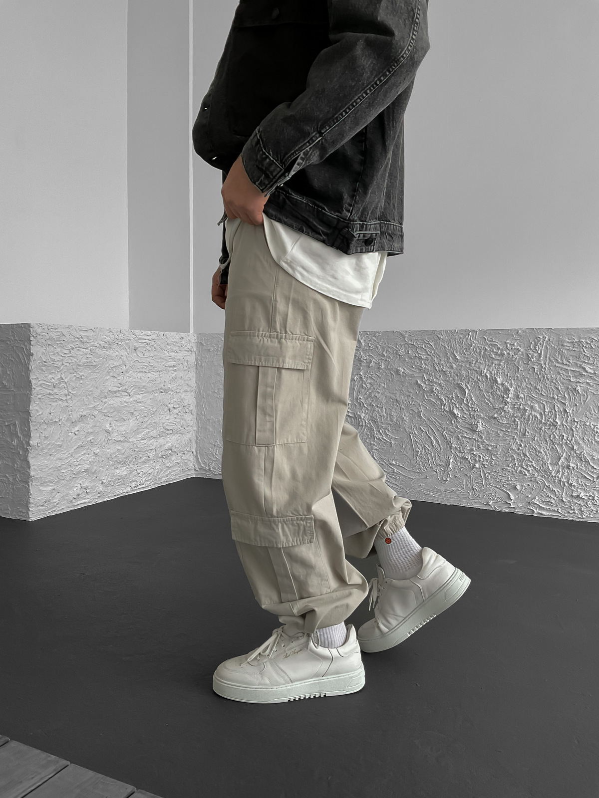 Taş Çift Kargo Cepli Baggy Pantolon DF-DB03