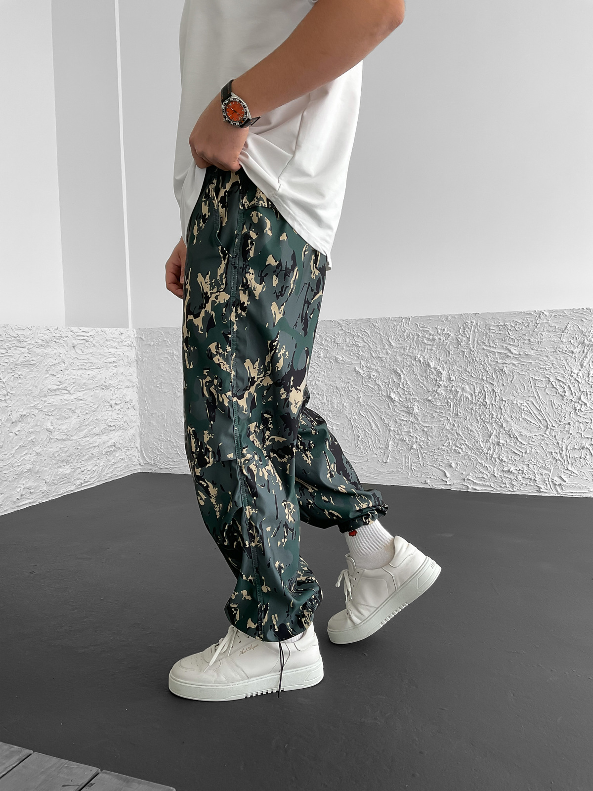 Yeşil Stoper Paça Kamuflaj Pantolon C-6198