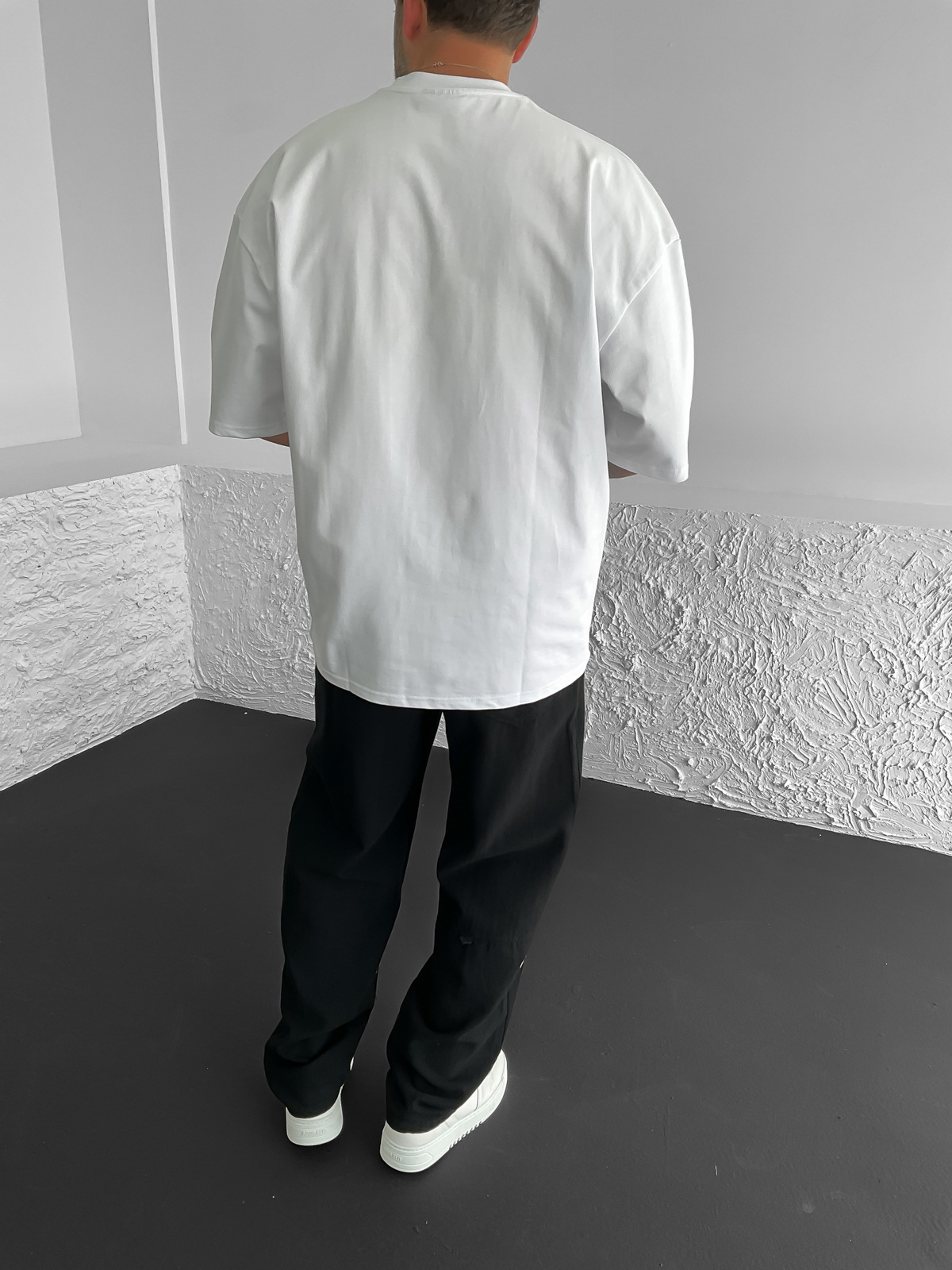 Beyaz Studios Baskılı Oversize T-Shirt PM-054