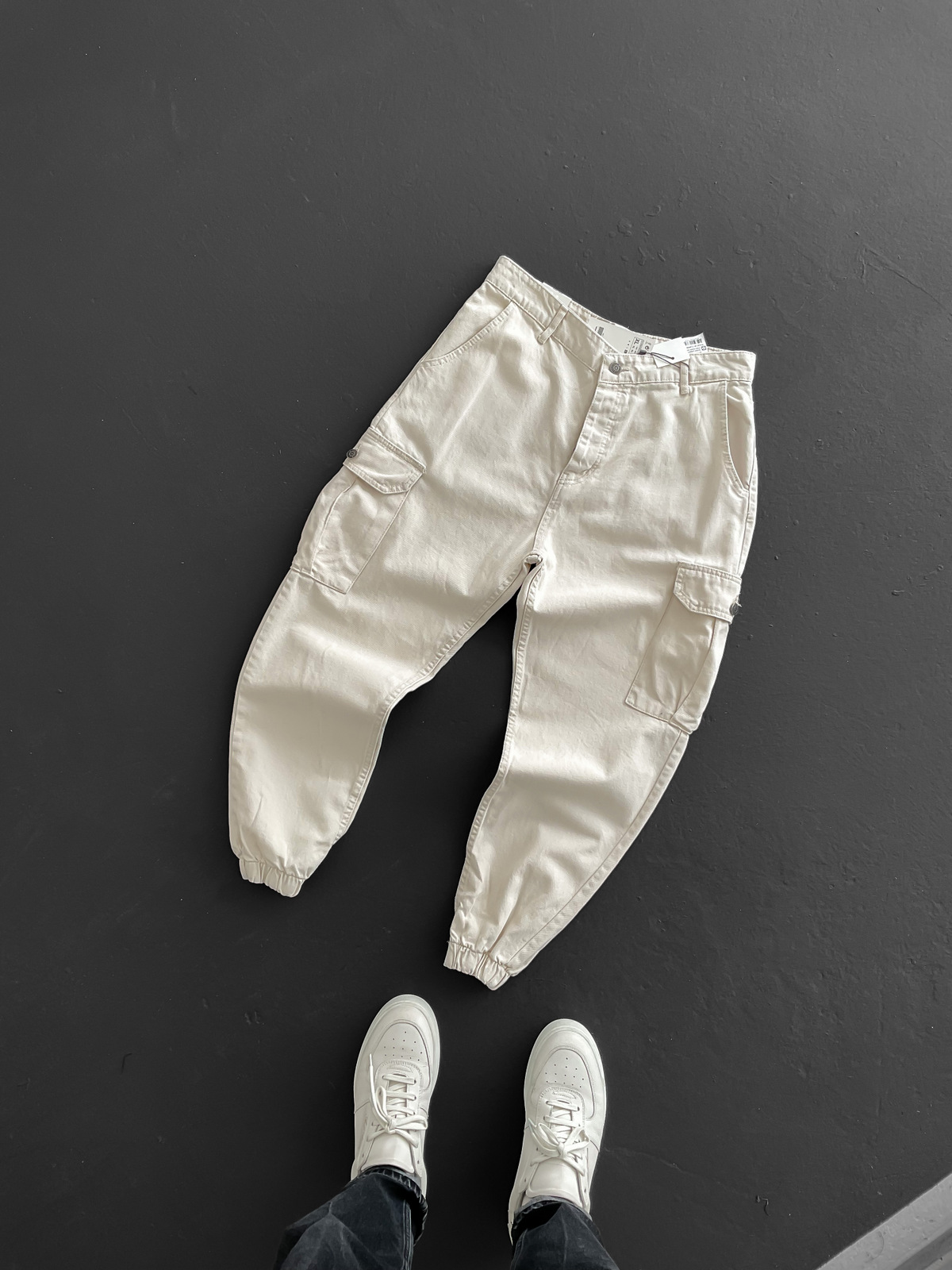 Ekru Kargo Cepli Lastikli Jean DP-004/5/9