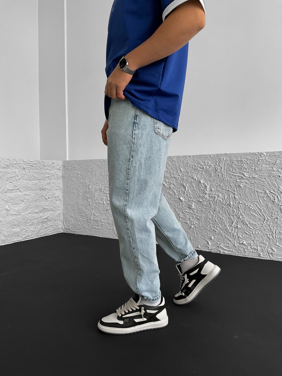 Buz Mavisi Yıkamalı Relaxed Fit Pantolon DP-0024/2/5/2