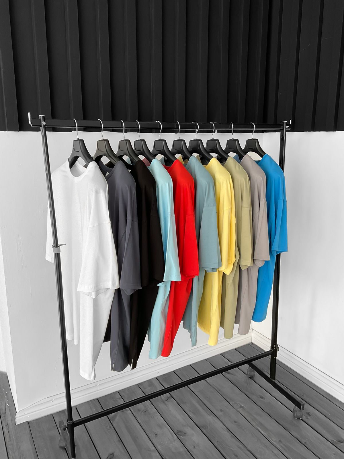 Kırmızı Yırtmaçlı Basic Oversize T-Shirt BY-1268