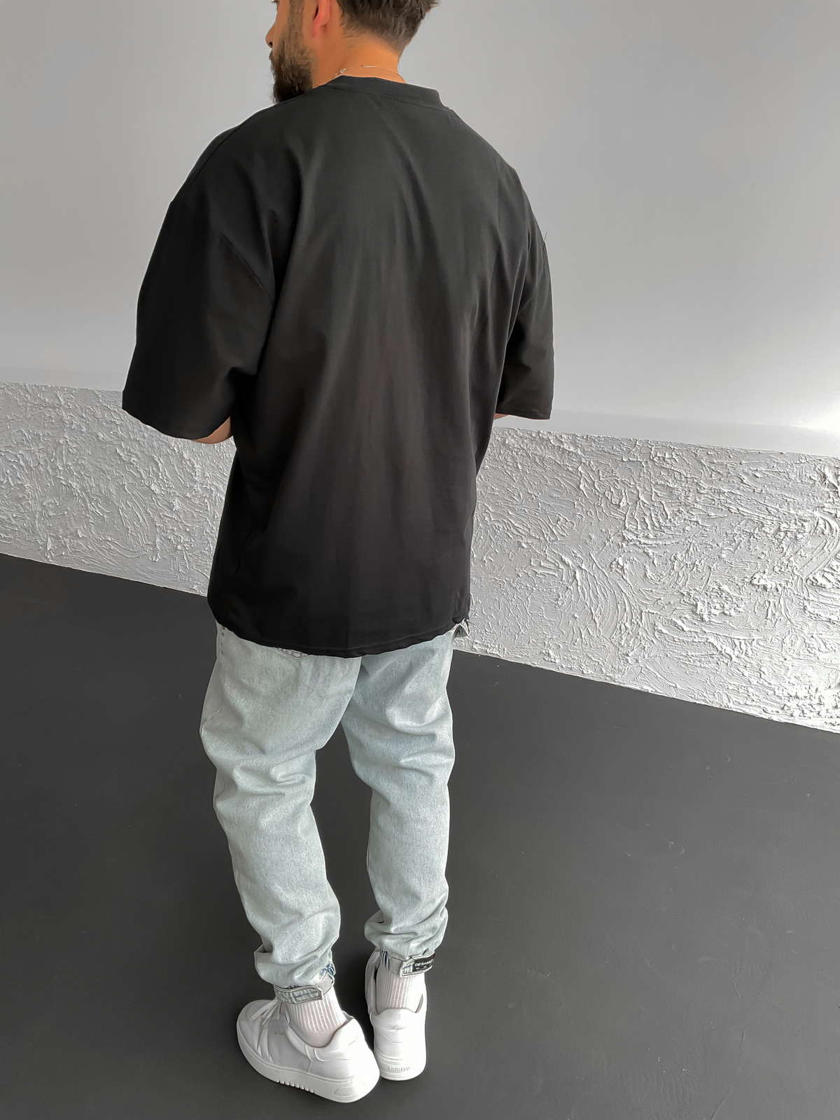 Siyah Funtime Baskılı Oversize T-Shirt PM-031