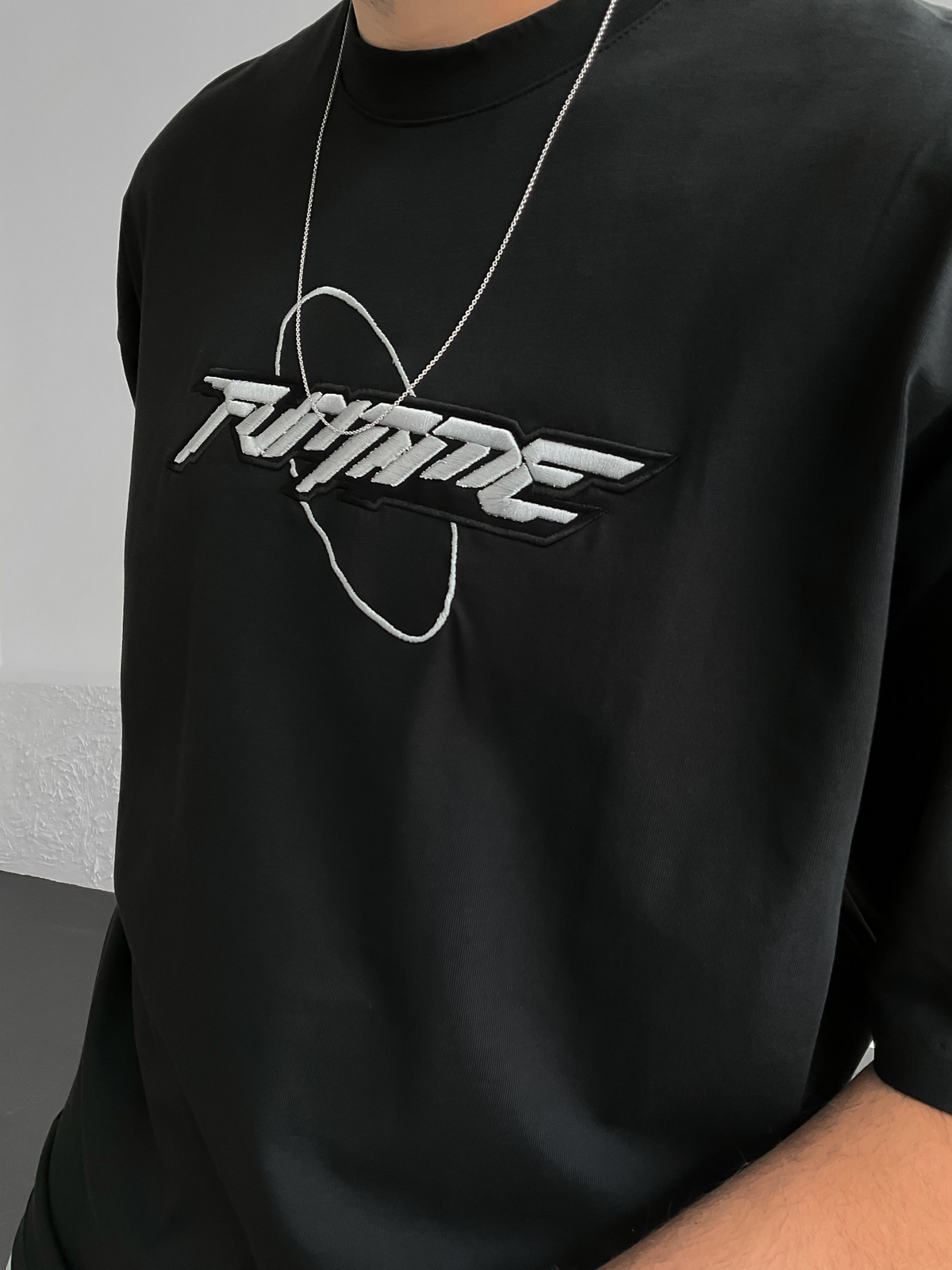 Siyah Funtime Baskılı Oversize T-Shirt PM-031