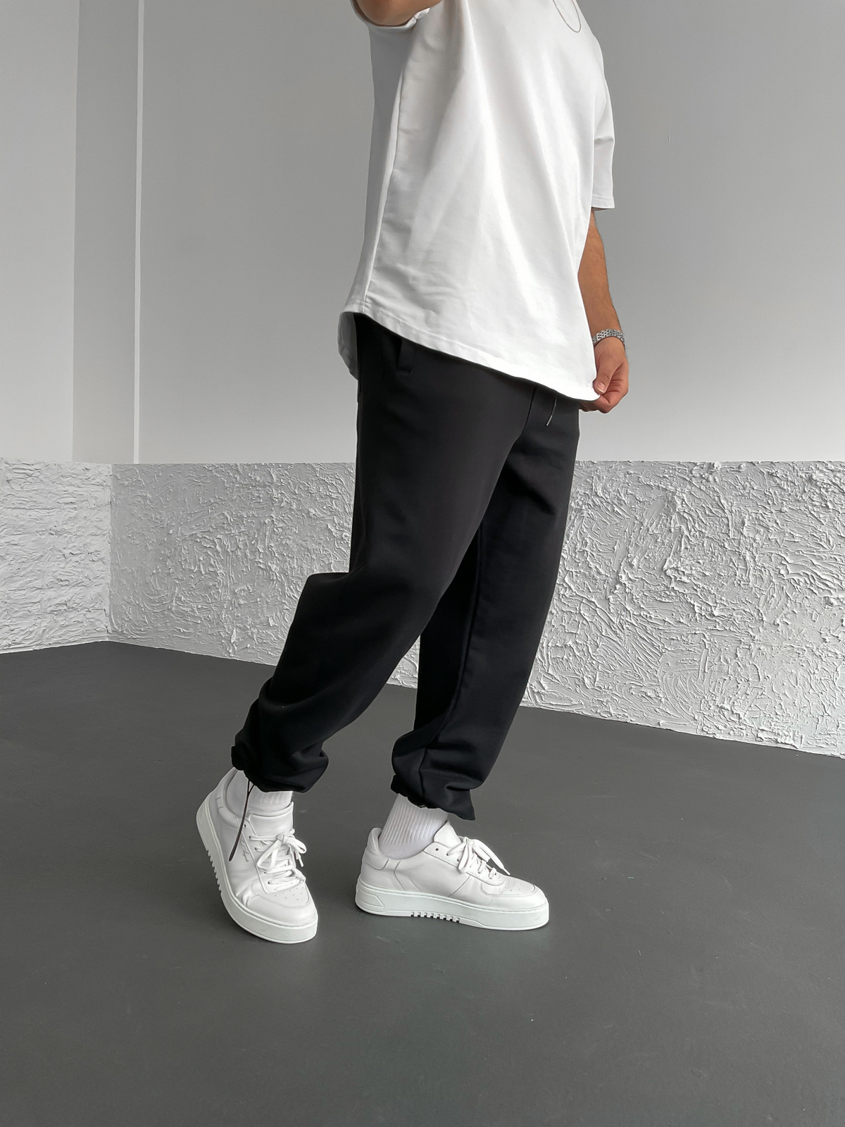 Siyah Basic Stoper Eşofman JJ-691