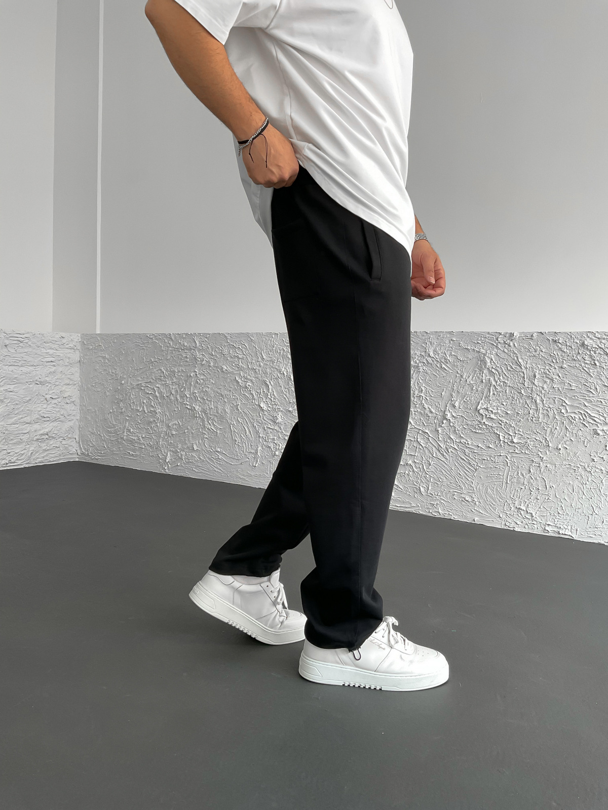 Siyah Basic Stoper Eşofman JJ-691