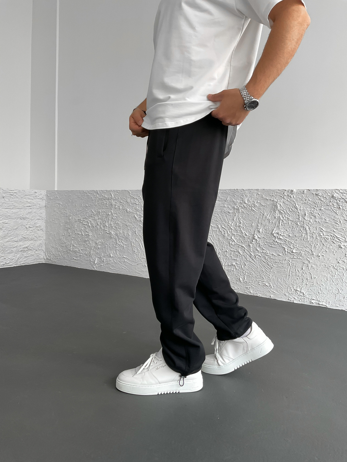 Siyah Basic Stoper Eşofman JJ-691