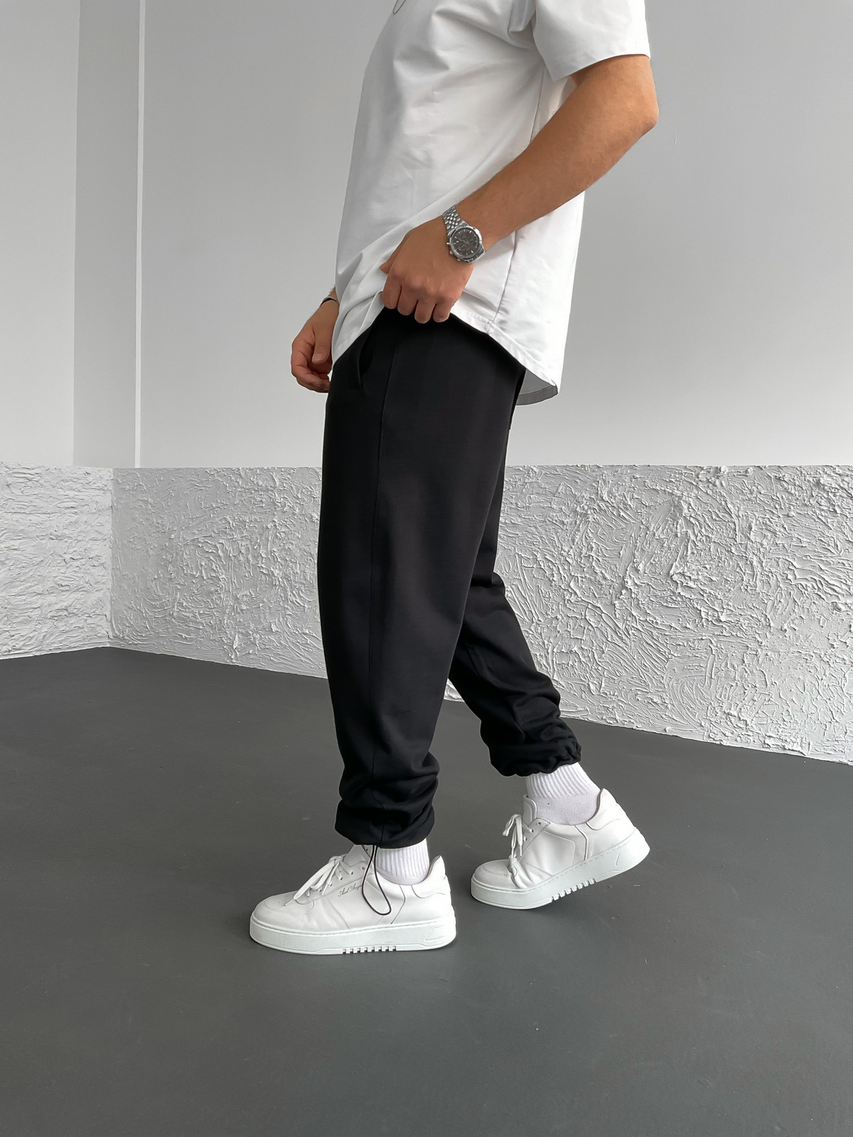 Siyah Basic Stoper Eşofman JJ-691