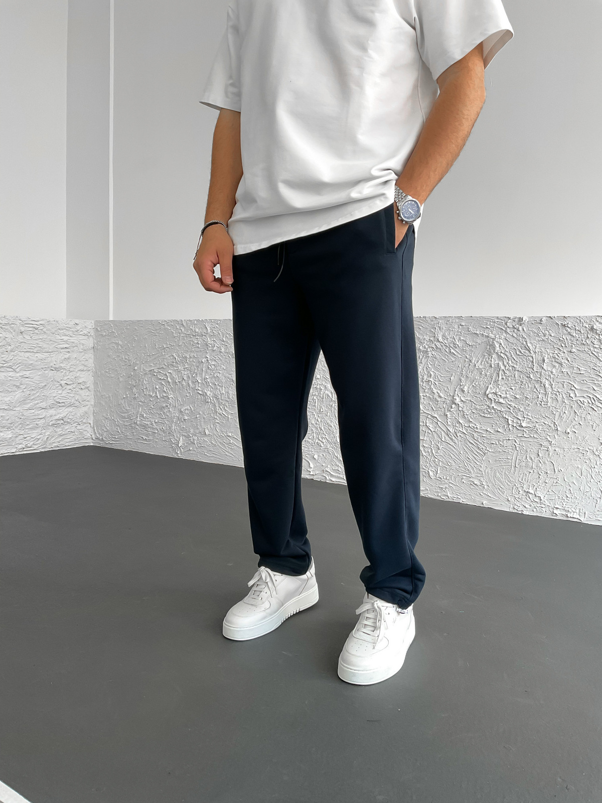 Lacivert Basic Stoper Eşofman JJ-691