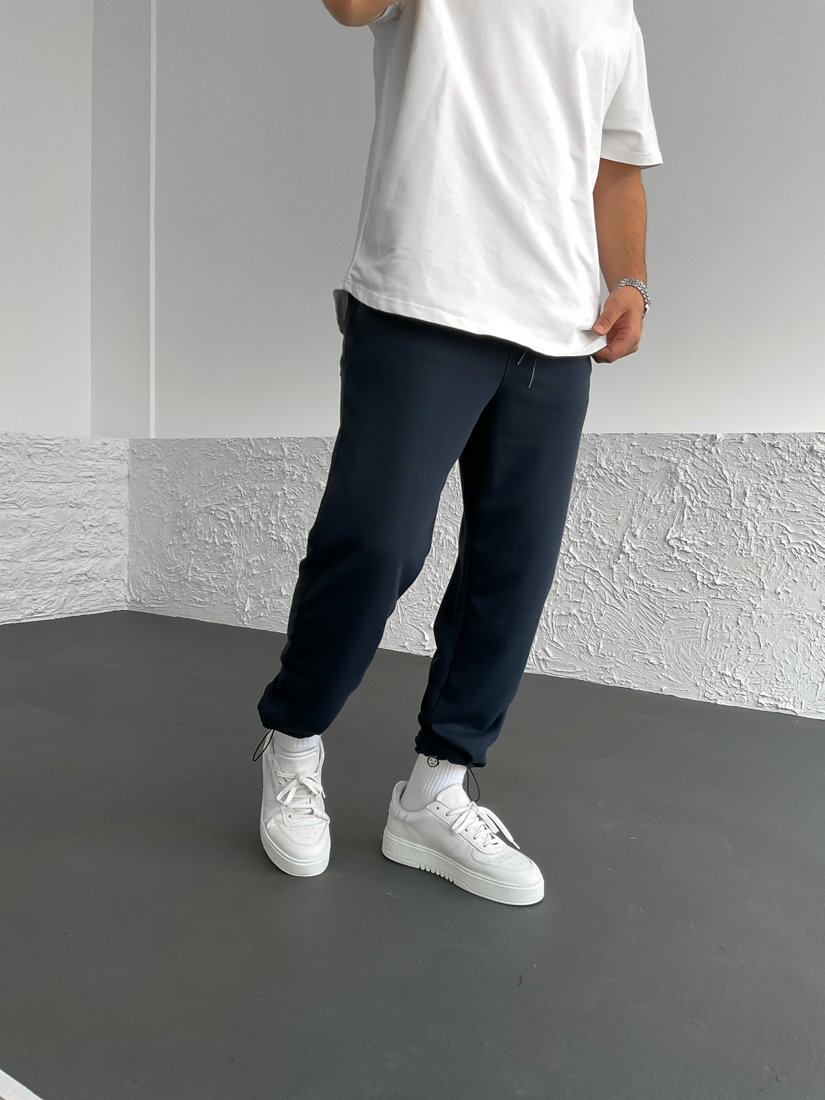 Lacivert Basic Stoper Eşofman JJ-691