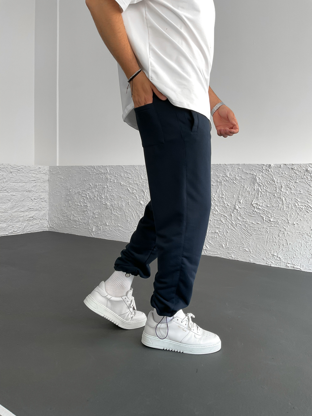 Lacivert Basic Stoper Eşofman JJ-691