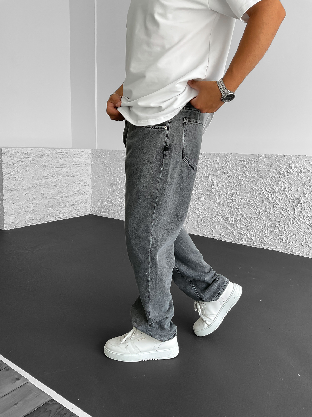 Antrasit Baggy Jean GJ-16007