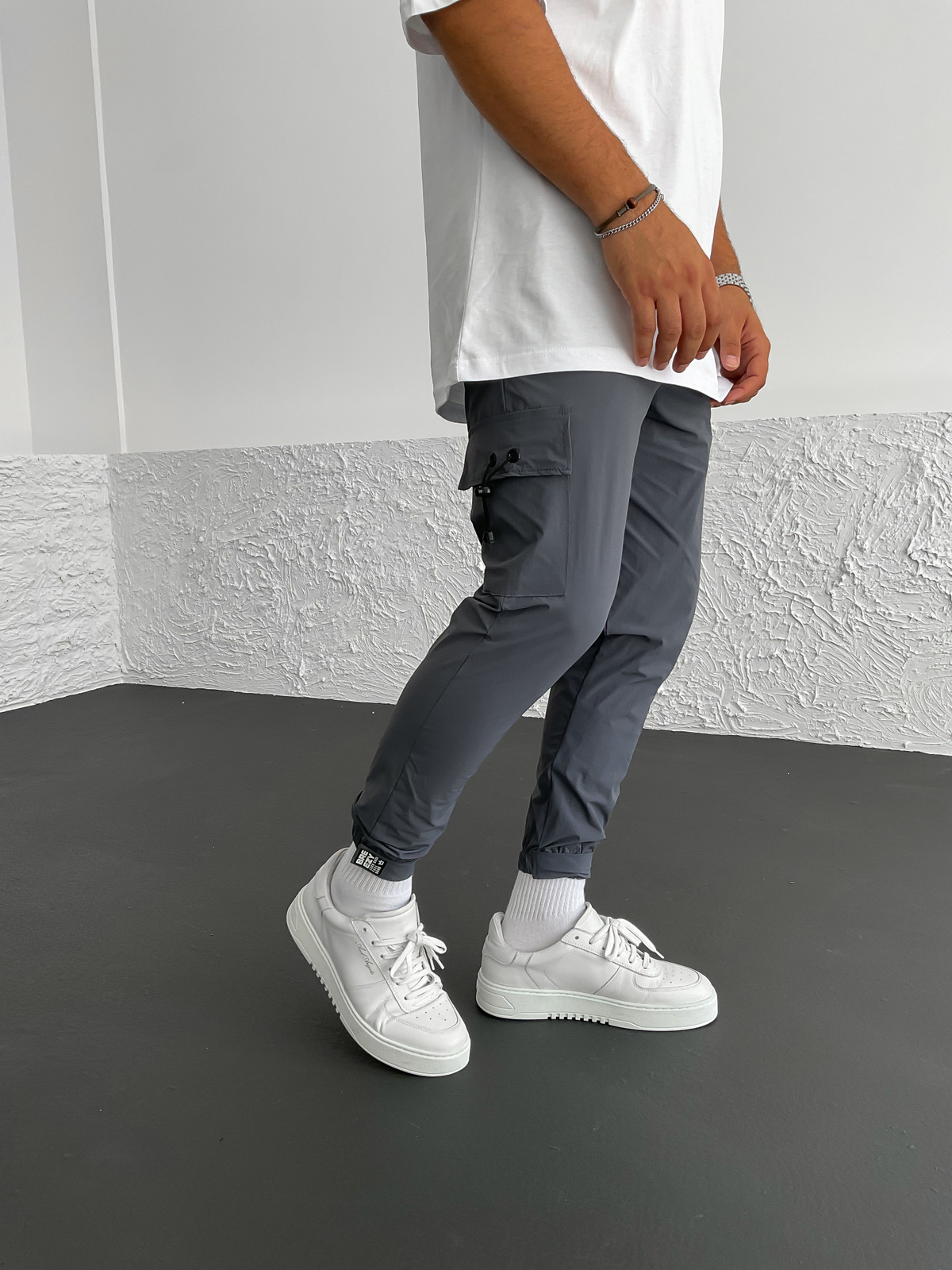 Füme Paça Detaylı Paraşüt Jogger B-3234