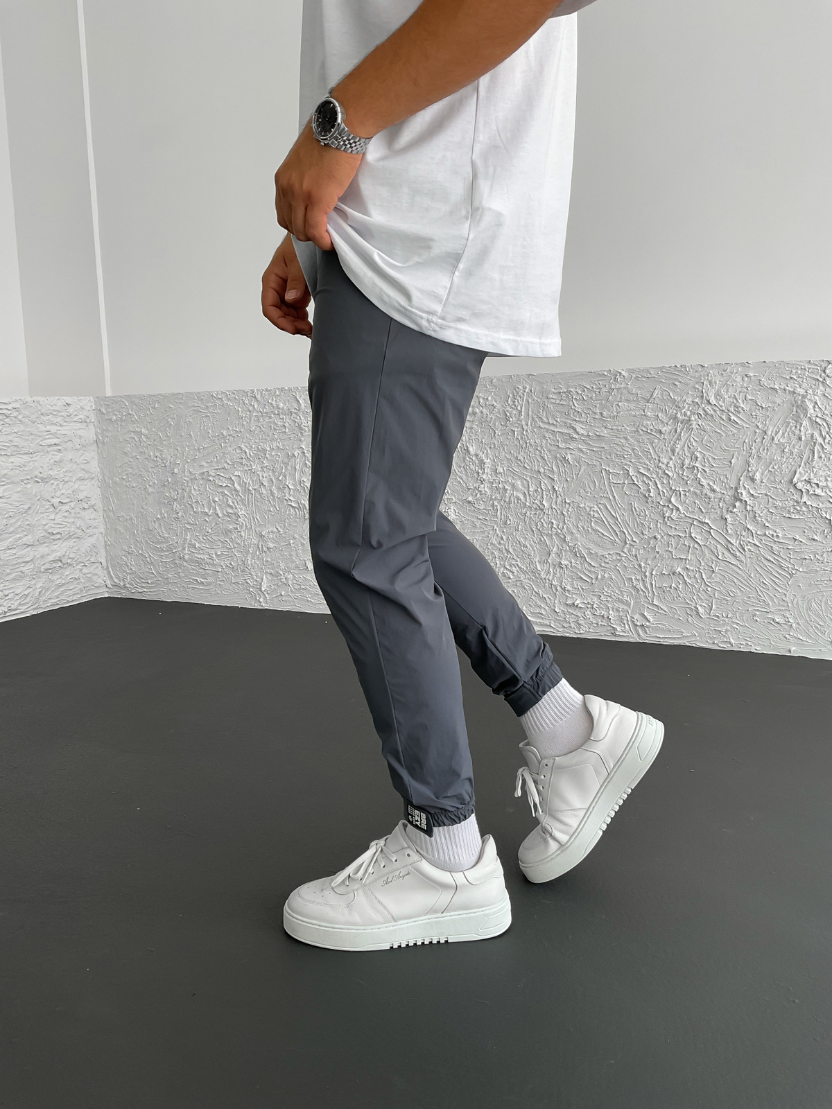 Füme Paça Detaylı Paraşüt Jogger B-3234