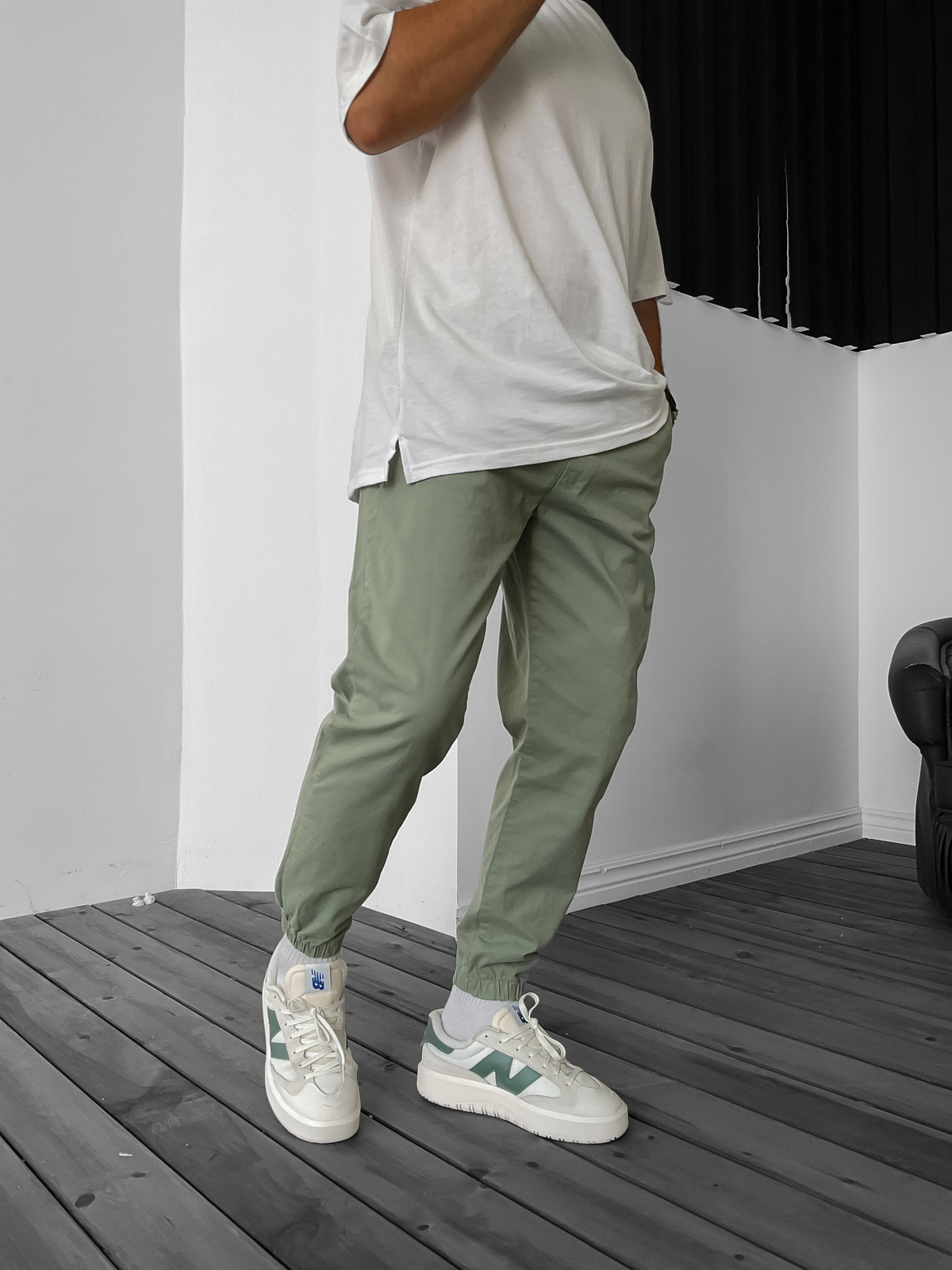 Yeşil Lastikli Gabardin Pantolon GJ-15675/1-2-3-4