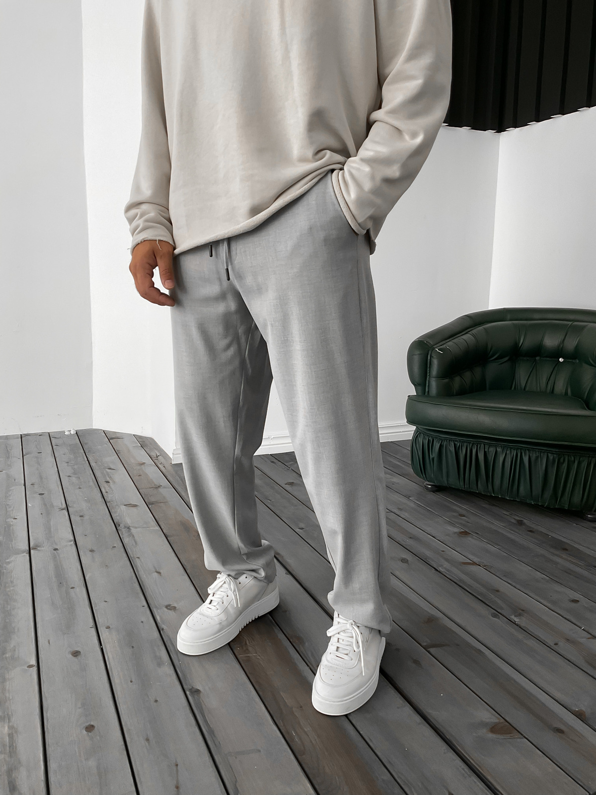 Gri Basic Pantolon V-30-802