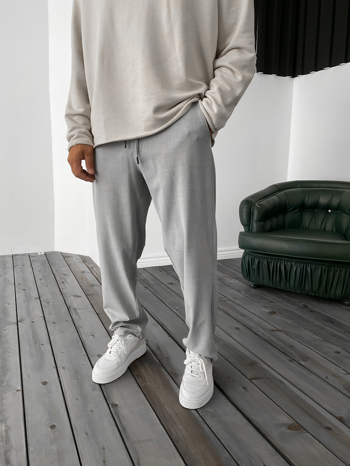 Gri Basic Pantolon V-30-802