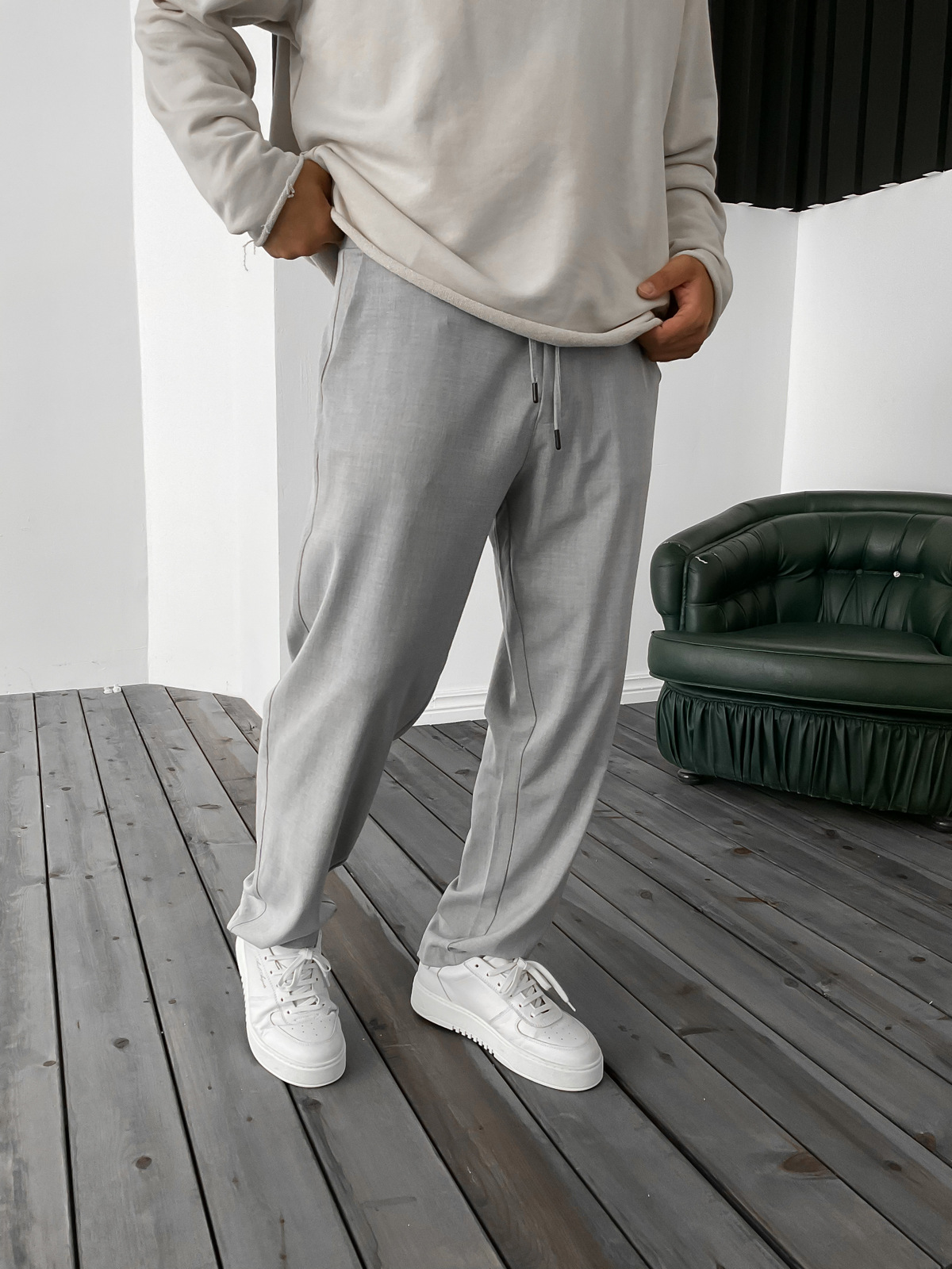 Gri Basic Pantolon V-30-802