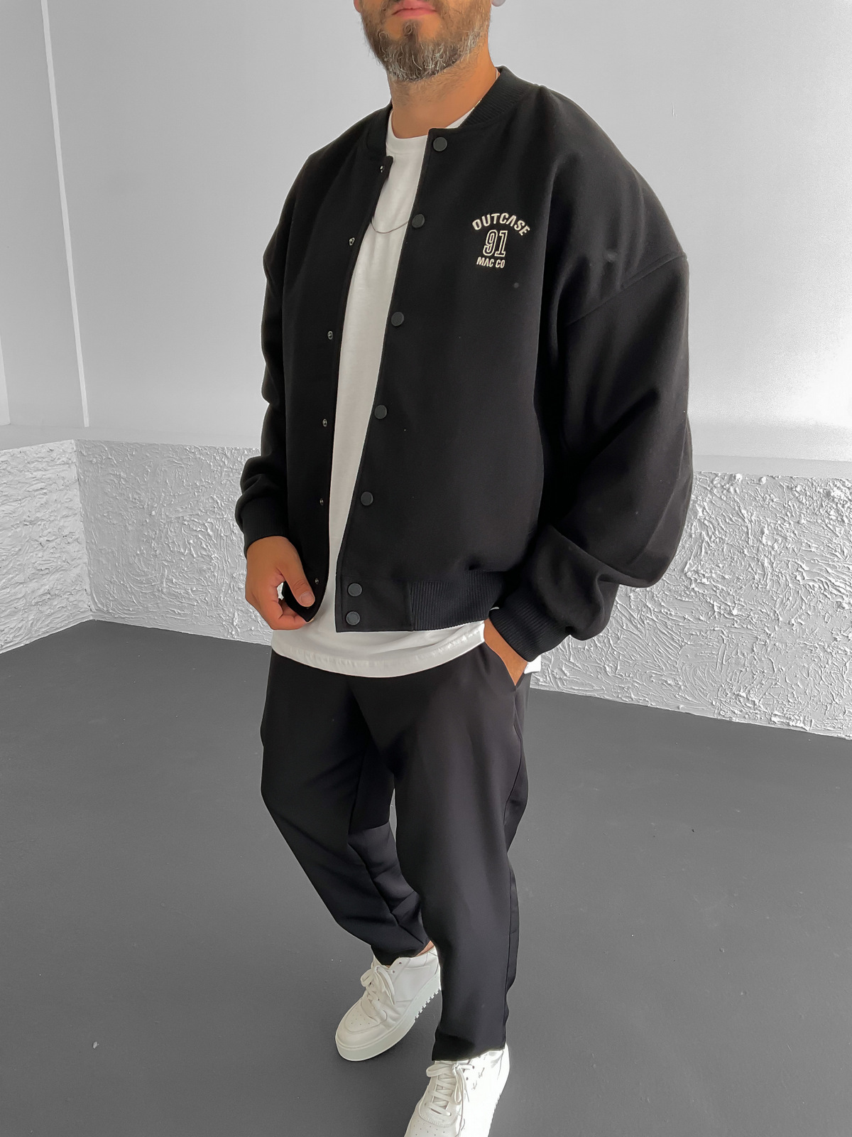 Siyah Outcase 91 Kolej Ceket M-2000