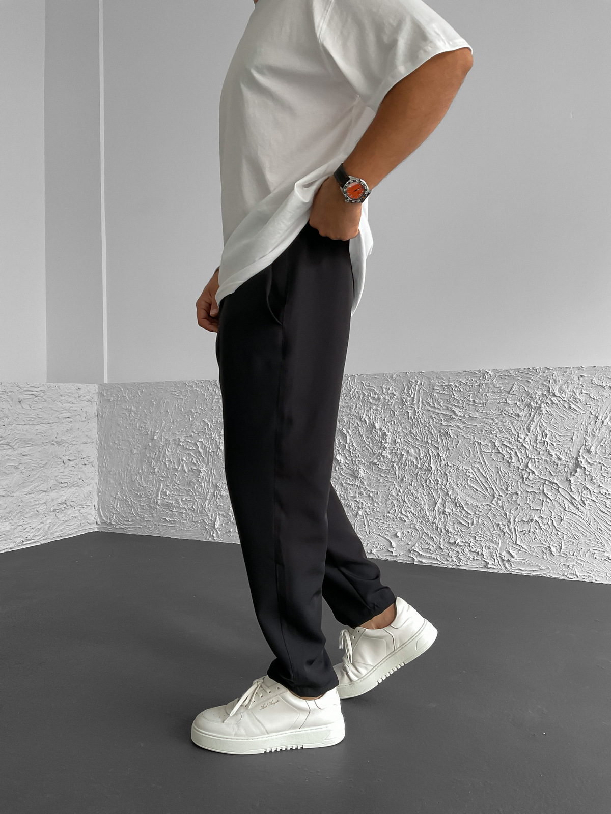 Siyah Bol Kesim Basic Pantolon BY-1321