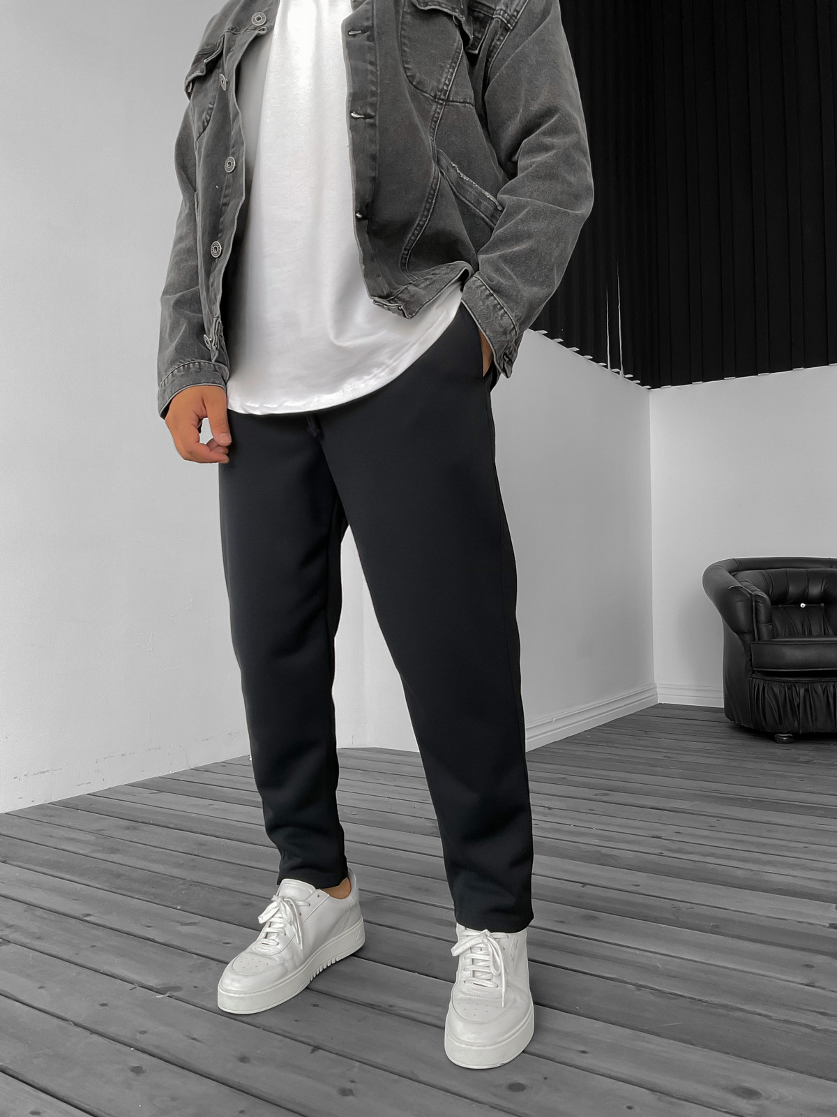 Lacivert Kalın Basic Pantolon B-3019