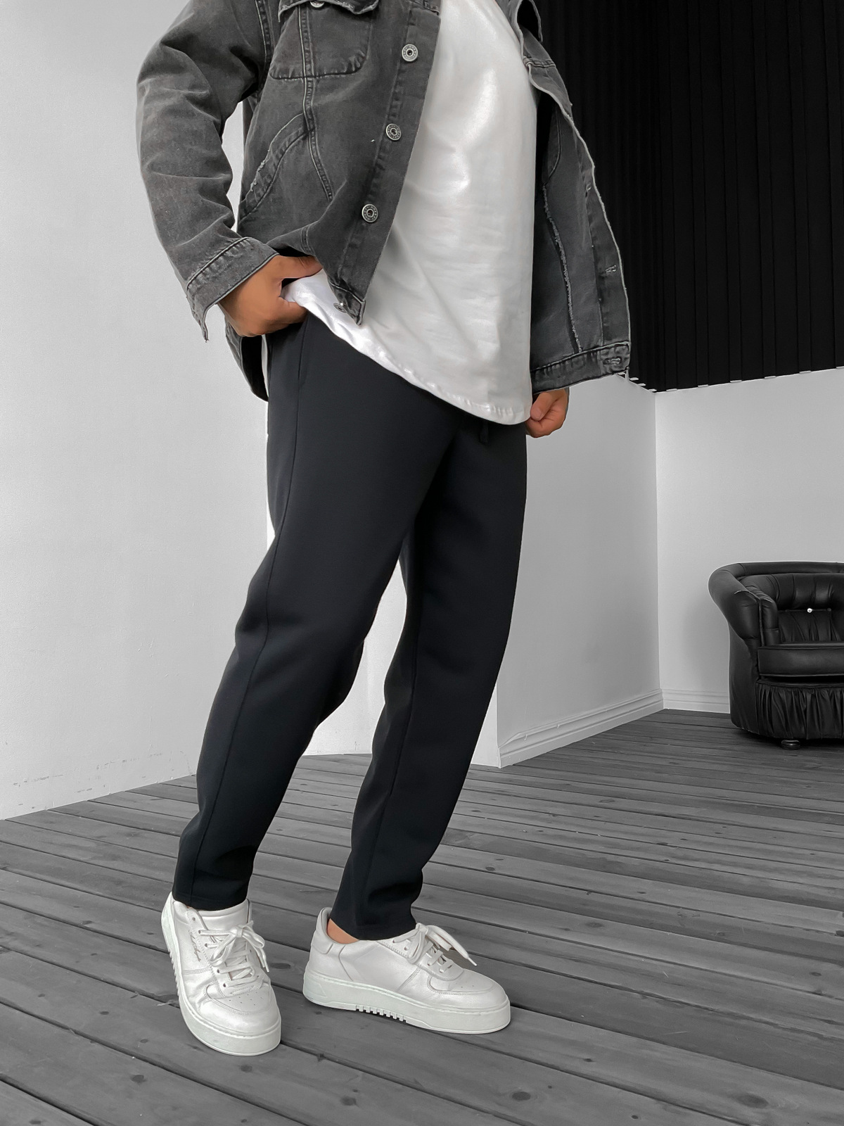 Lacivert Kalın Basic Pantolon B-3019