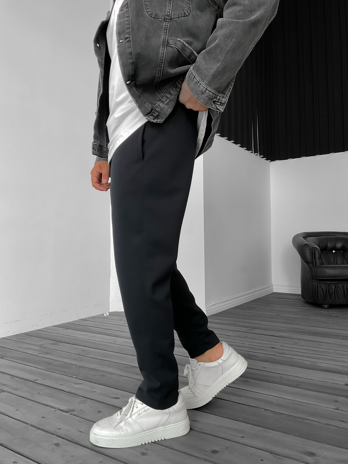 Lacivert Kalın Basic Pantolon B-3019